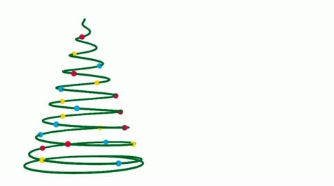 Christmas tree on a white background 動画素材 10805890