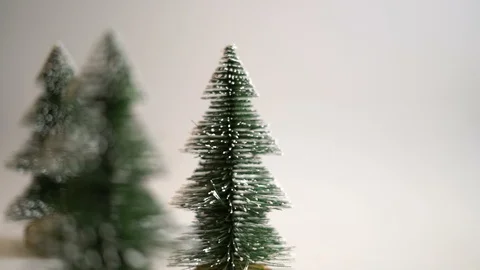 Christmas Tree On White Background Stock Footage 98435458