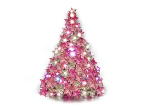 Christmas tree on white background Stock Illustration