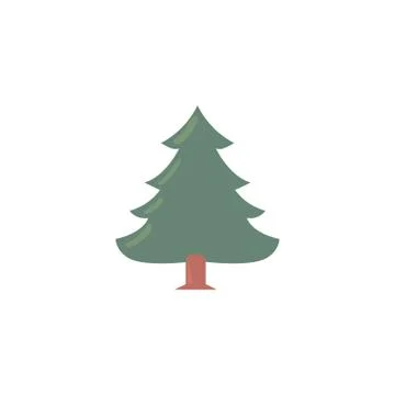 Christmas tree on white background Stock Illustration