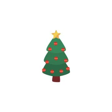 Christmas tree on white background Stock Illustration