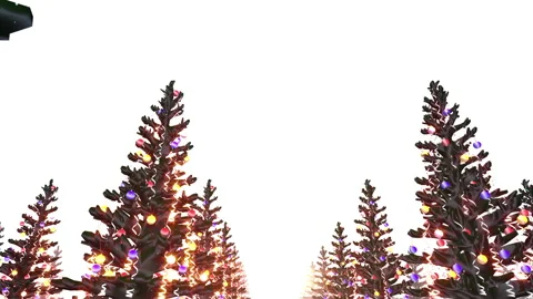 Christmas tree white background loop animation Stock Footage 148148694