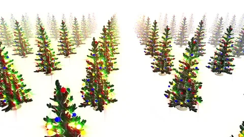 Christmas tree white background loop animation Stock Footage 148149992