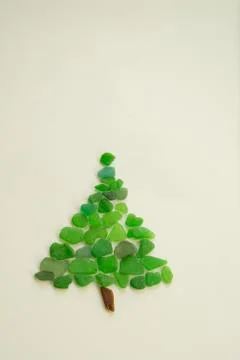 Christmas tree on white background Stock Photos