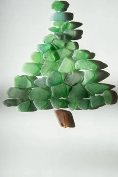 Christmas tree on white background Stock Photos