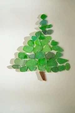 Christmas tree on white background Stock Photos