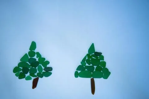 Christmas tree on white background Stock Photos