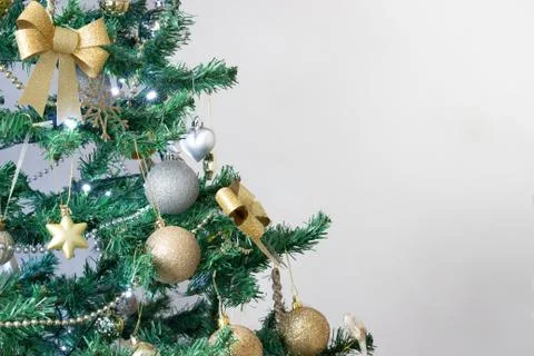 A Christmas tree on white background Stock Photos