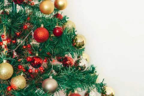 Christmas tree with white background Stock Photos