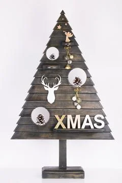 Christmas tree on a white background Stock Photos