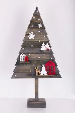 Christmas tree on a white background Stock Photos