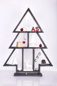 Christmas tree on a white background Stock Photos