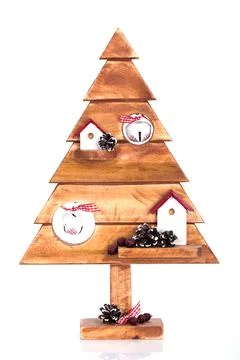 Christmas tree on a white background Stock Photos