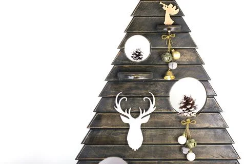 Christmas tree on a white background Stock Photos
