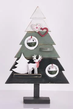 Christmas tree on a white background Stock Photos
