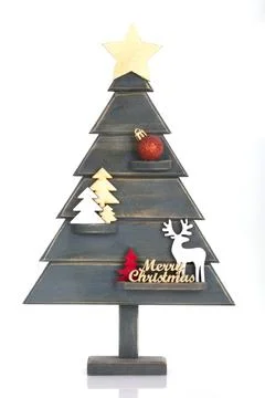 Christmas tree on a white background Stock Photos