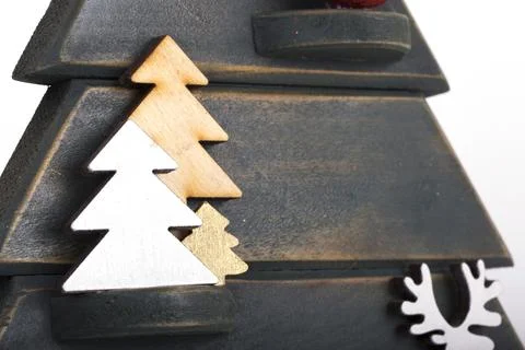 Christmas tree on a white background Stock Photos