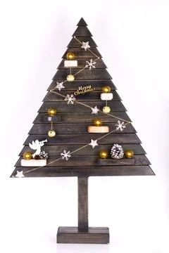 Christmas tree on a white background Stock Photos