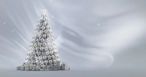 Christmas Tree. White Stock Footage 120930973
