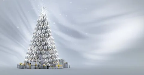 Christmas Tree. White Stock Illustration