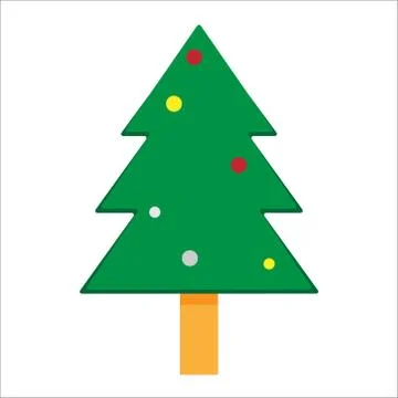 Christmas tree on winter background Vector illustration Stock Illustration