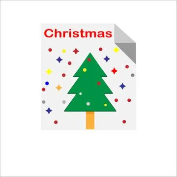 Christmas tree on winter background Vector illustration Illustrazione stock