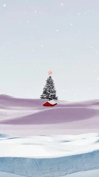 Christmas tree, winter Illustrazione stock
