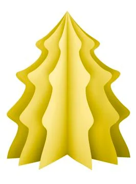 Christmas tree - yellow Stock Illustration