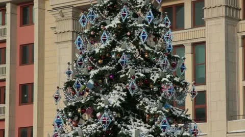 Christmas tree zoom out Stock Footage 20587080