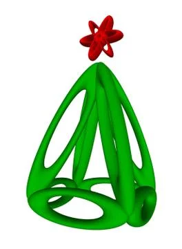 Christmas trees 3d Stock Illustration