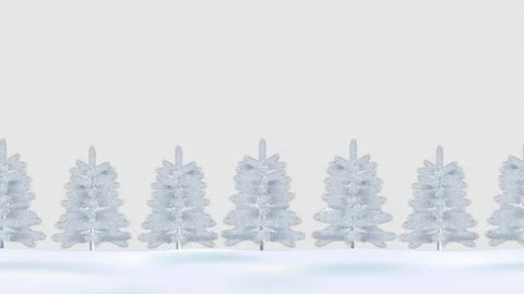 Christmas trees animation. Seamless loop motion with Alpha channel Stock Footage 143310650