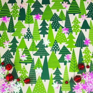 Christmas Trees Background Foto stock