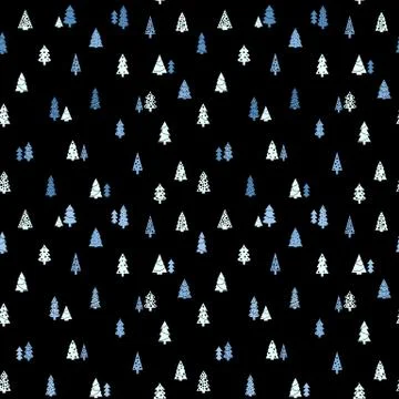 Christmas trees background - simple seamless vector texture. Gift wrapping pa Illustrazione stock
