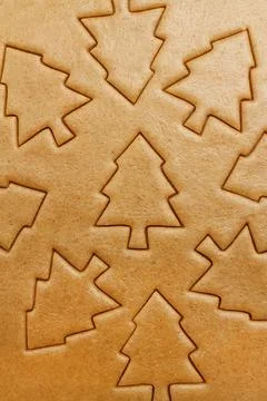Christmas trees baking texture 스톡 사진