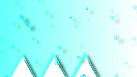 Christmas trees on on blue background with snowflakes falling Stock-Footage 217514686