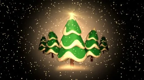 Christmas trees in the center Stock Footage 8954458