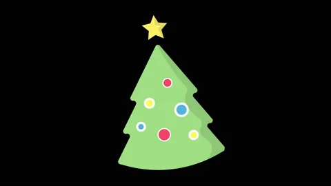 Christmas trees with decorative socks motion pattern on red background. Vidéo 165836554