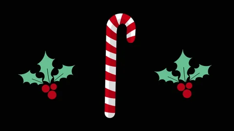 Christmas trees with decorative socks motion pattern on red background. Stock Footage 166121286