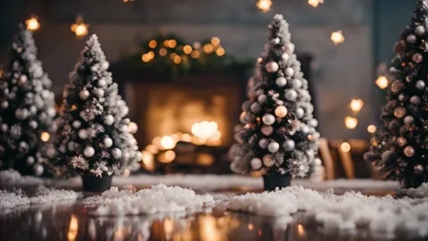 Christmas Trees by the Fireplace 動画素材 293314329