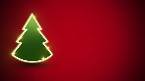 Christmas trees with gold light in red gradient 스톡 동영상 233259014