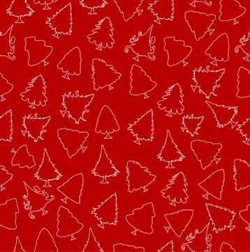 Christmas trees icons seamless pattern Illustrazione stock