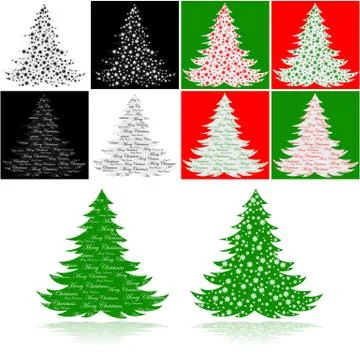 Christmas trees Stock Illustration