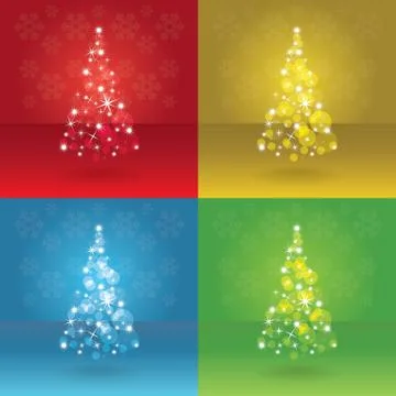 Christmas trees Stock Illustration