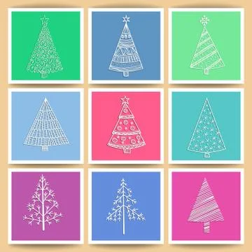 Christmas trees Stock Illustration