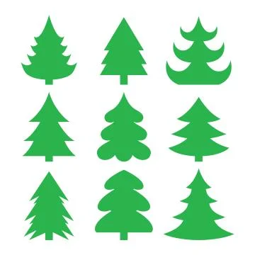 Christmas trees Ilustração Stock