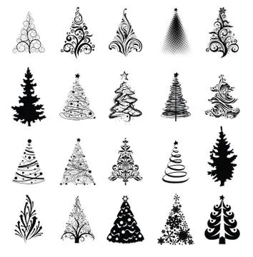 Christmas trees Stock Illustration