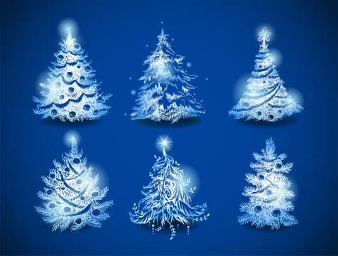 Christmas trees Stock Illustration