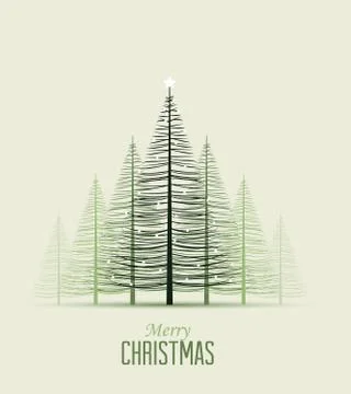 Christmas trees Stock Illustration