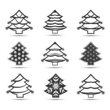 Christmas Trees Stock Illustration