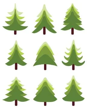 Christmas trees Stock Illustration